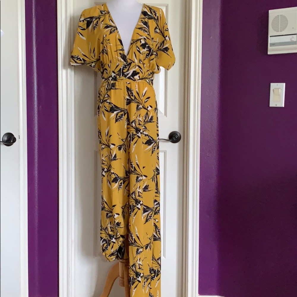 Yellow Floral Jumpsuit